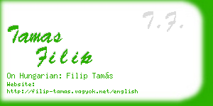 tamas filip business card