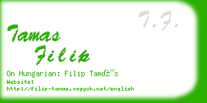 tamas filip business card